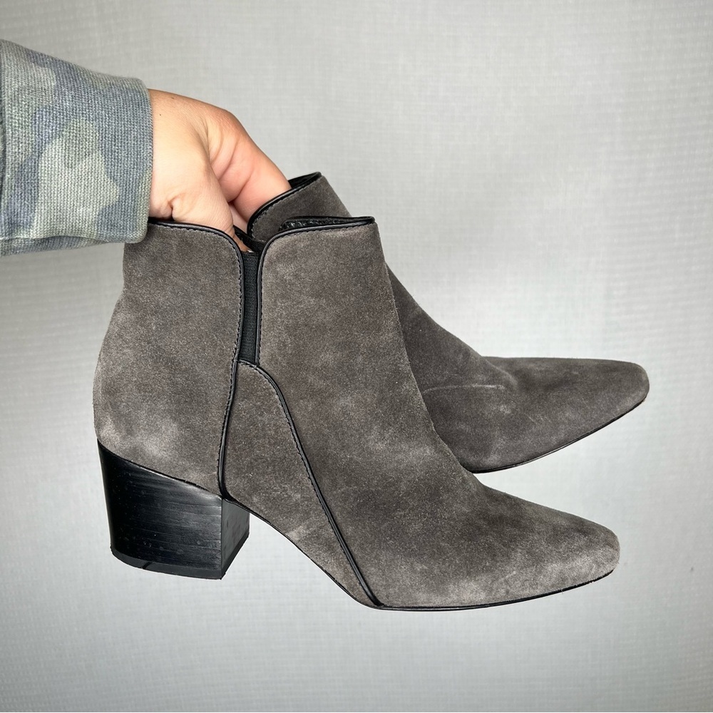 Belle Sigerson Morrison | Grey Suede Bootie Heel‎ 6.5
